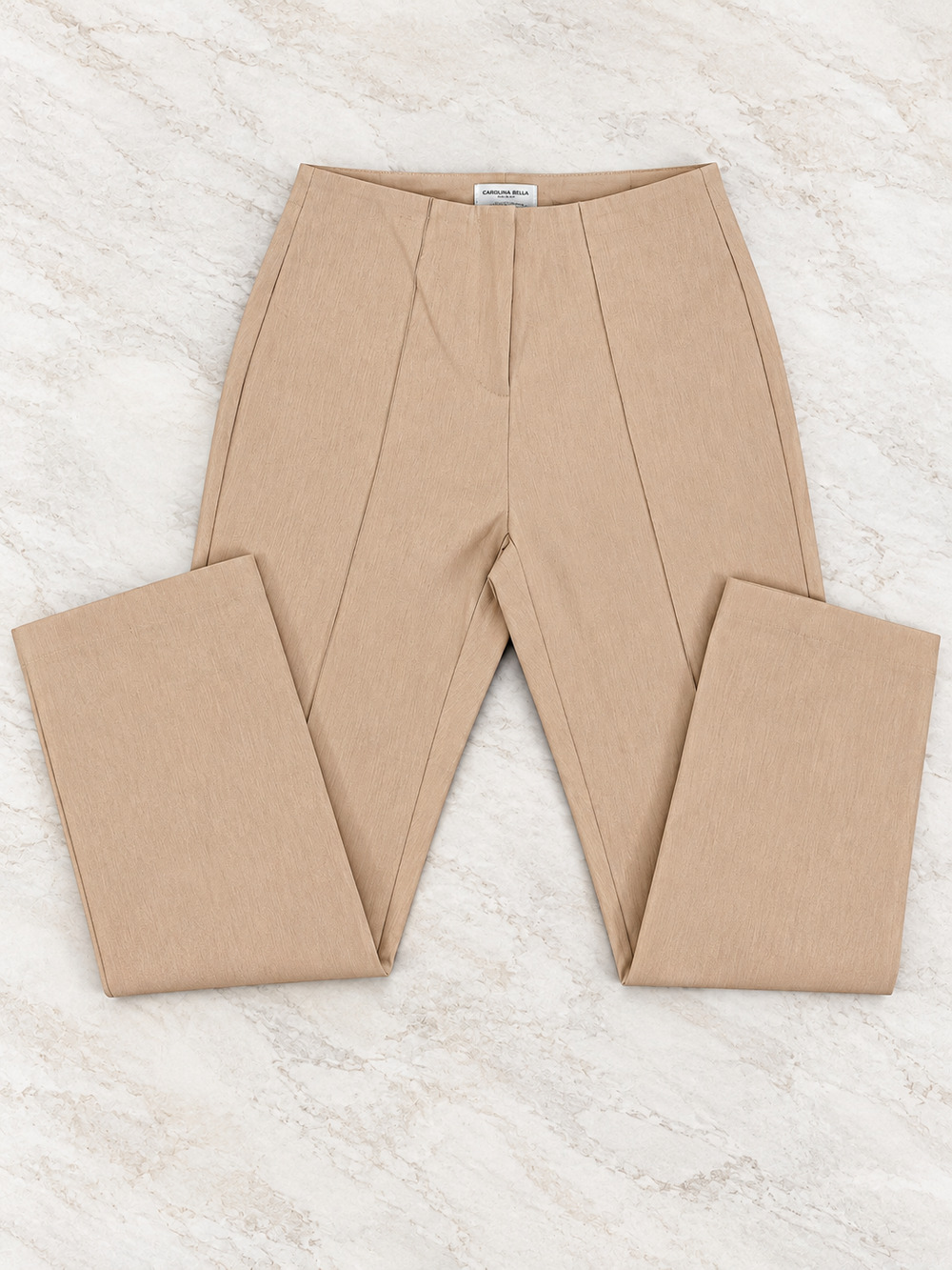 Carolina Belle Montreal Women’s Size 8 Beige Tan Dress Pants Straight Leg Career